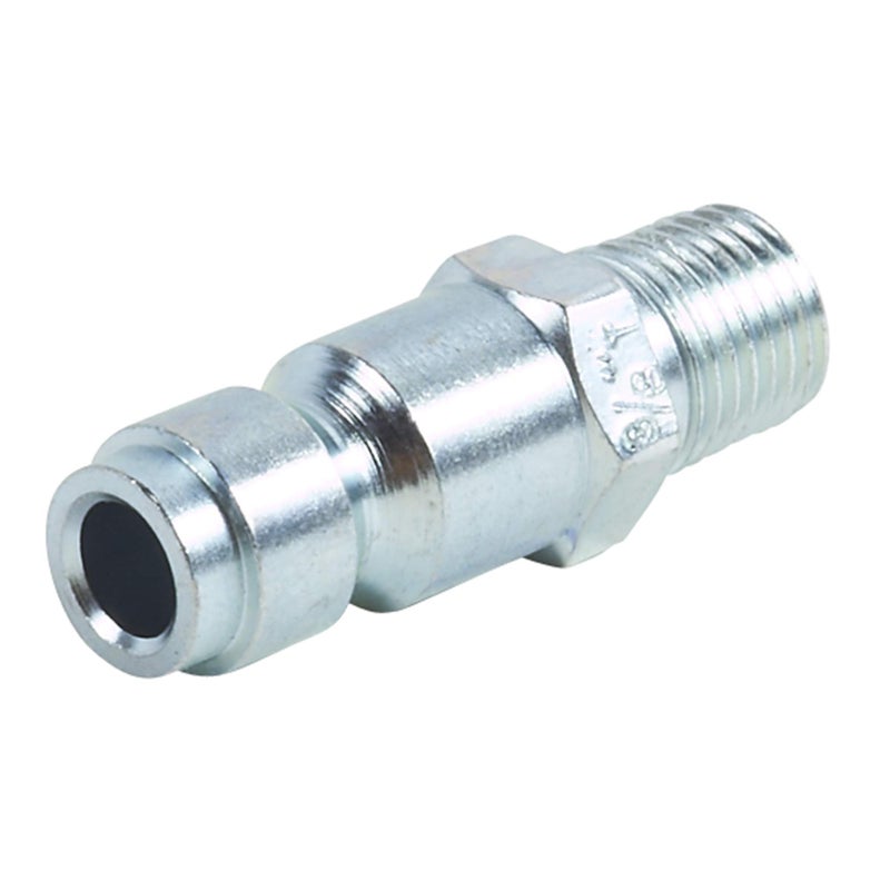 Metabo HPT Automotive Air Plug, 3/8" Body Size, Zinc Plated Steel, 1/4" Male Thread Size (115305M)